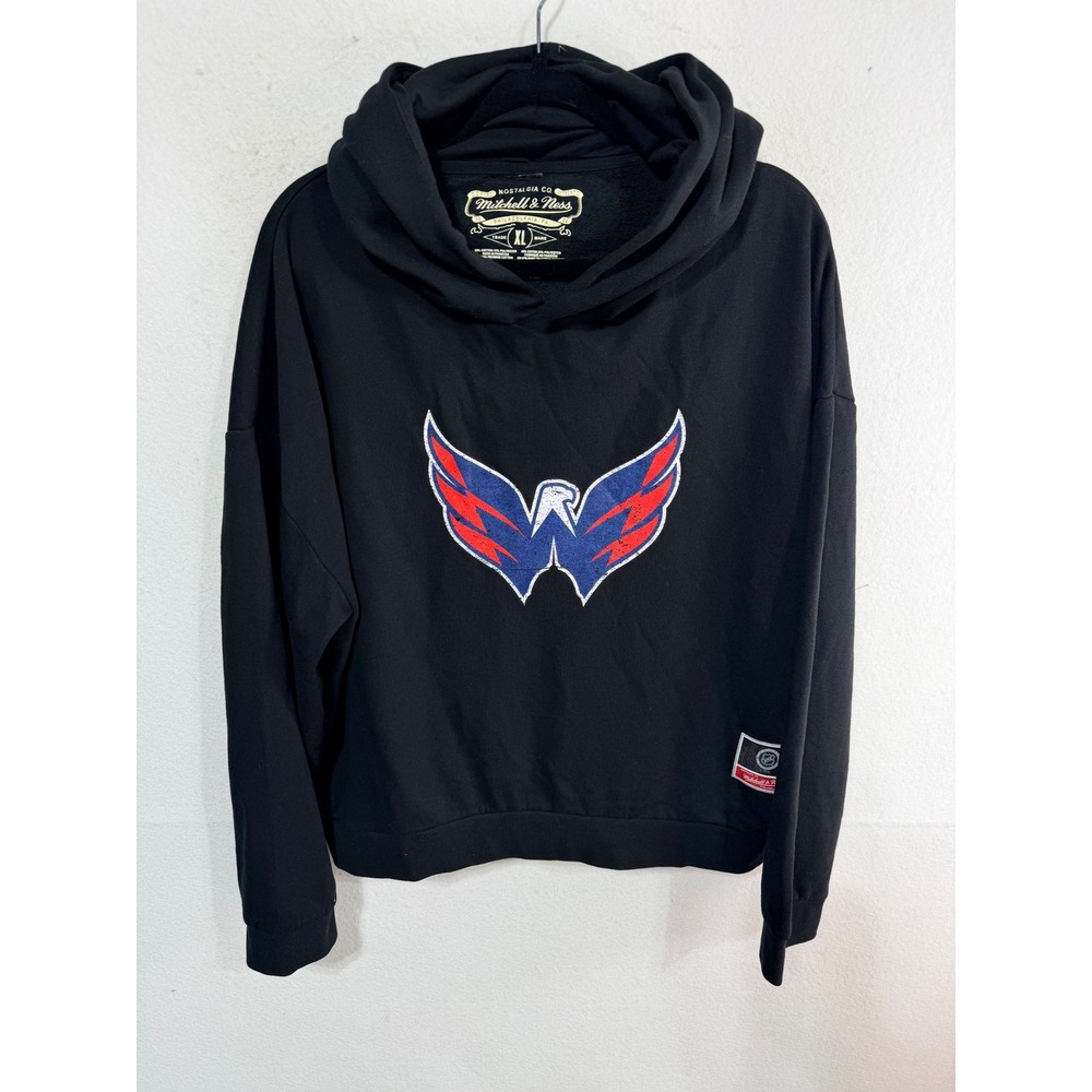 Mitchell & Ness Hoodie NHL Capitals Chirp Classic XL Black Hockey Sportswear New